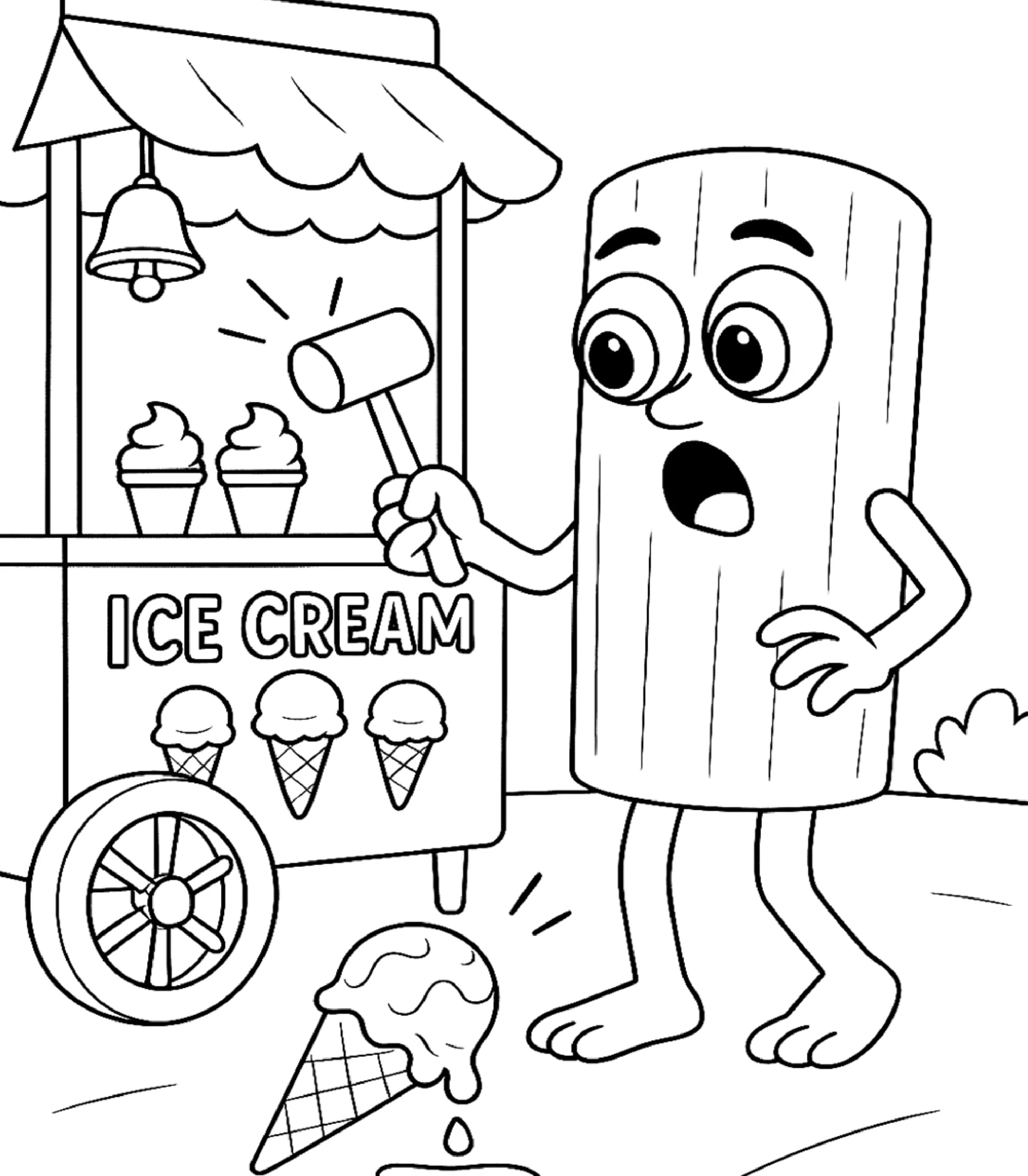 Tung Tung Tung Sahur dan es krim