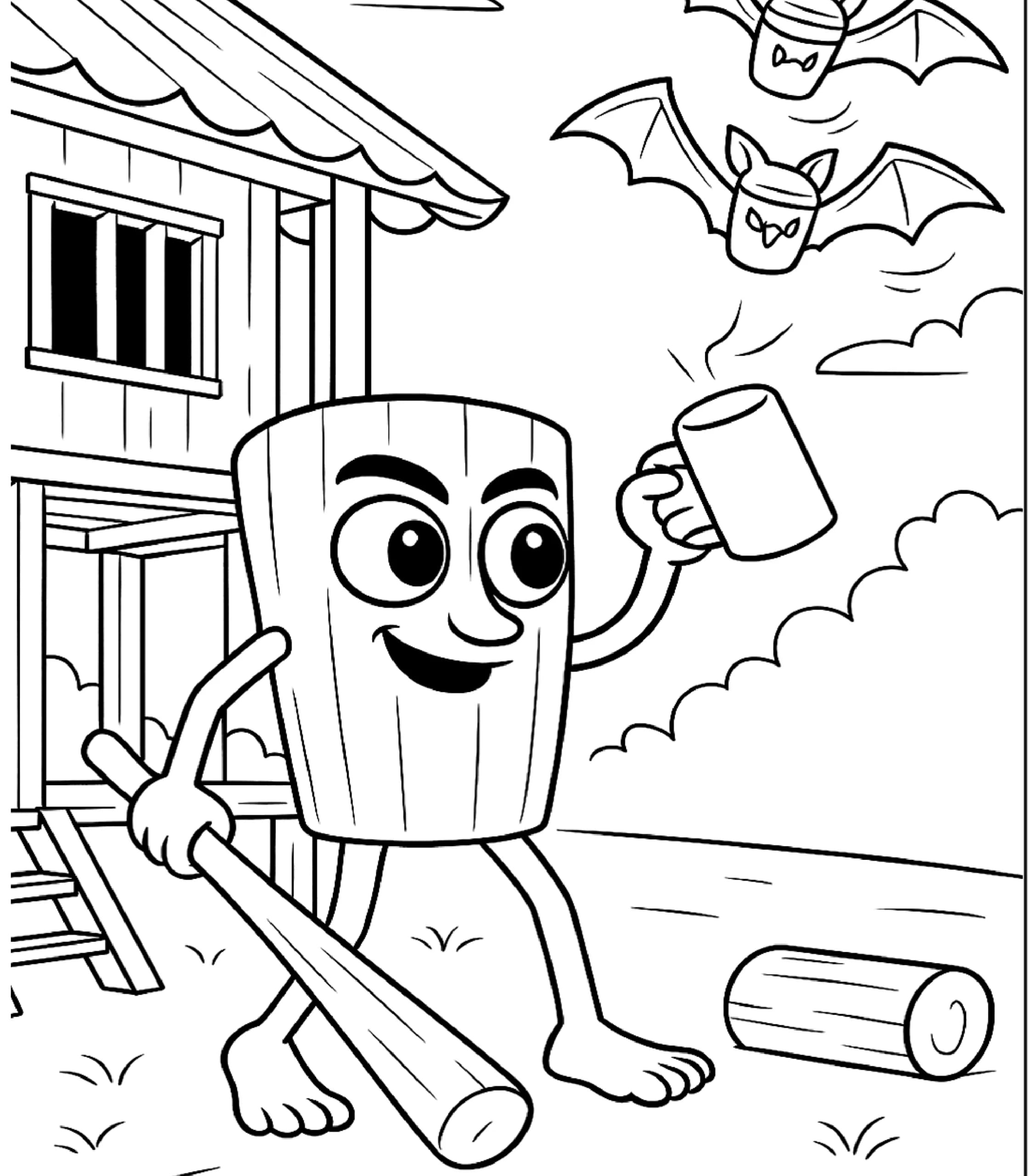 Tung Tung Tung Sahur dengan kelelawar