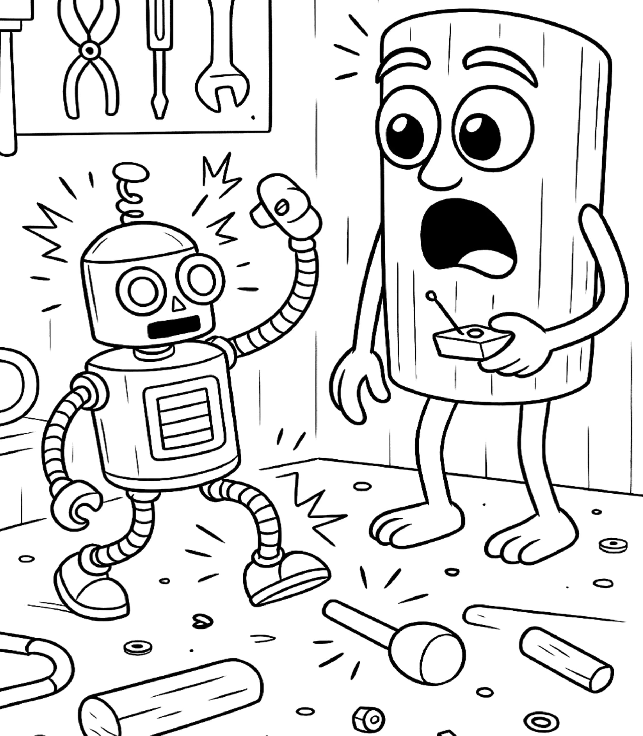 Tung Tung Tung Sahur dengan Robot