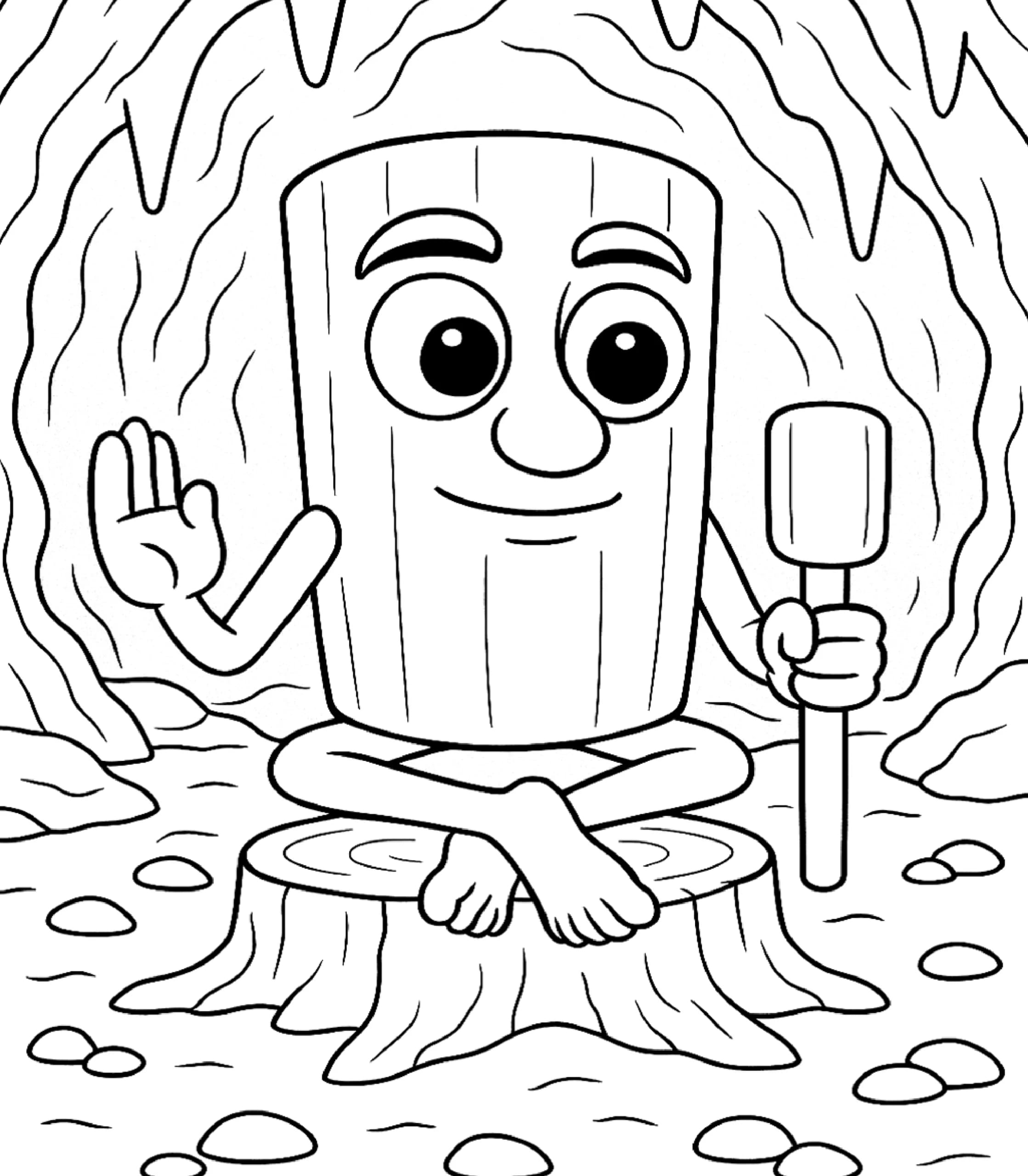 Tung Tung Tung Sahur duduk