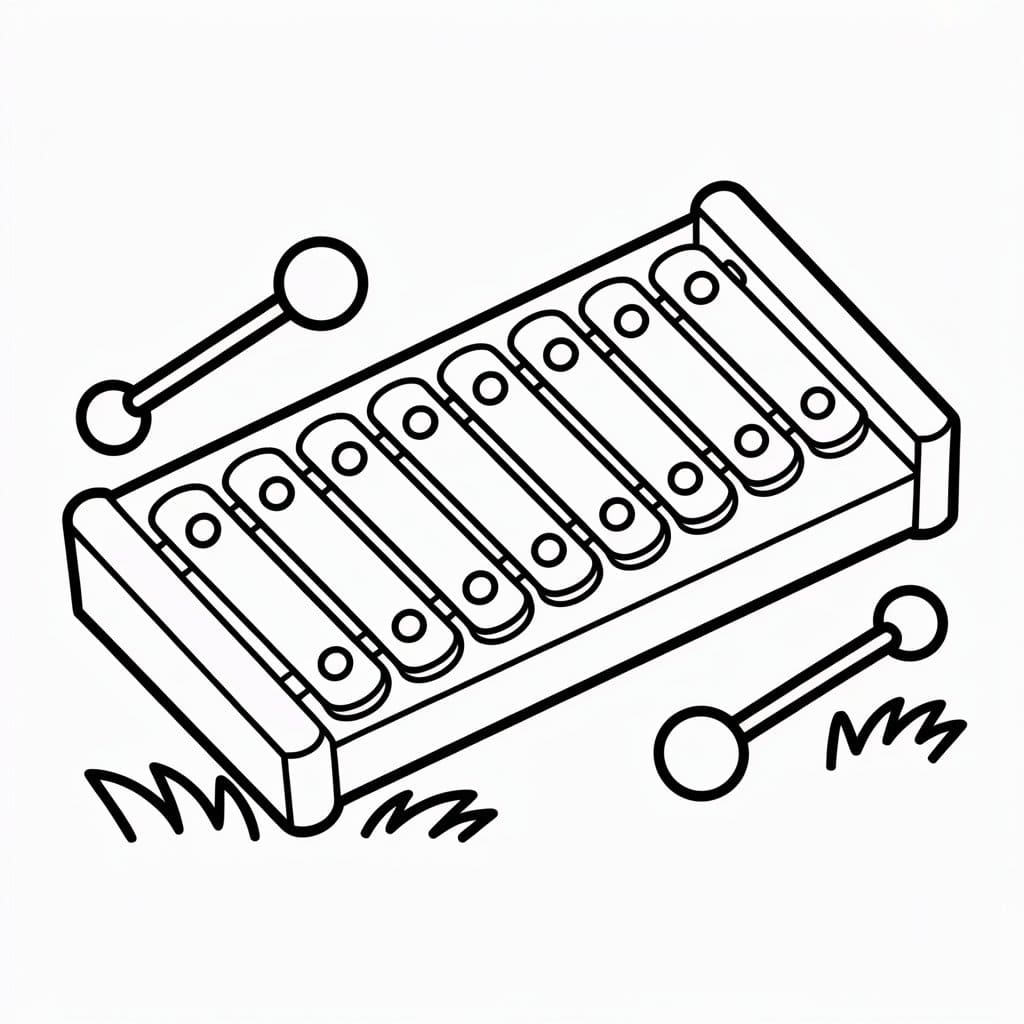 Xilofon mudah sederhana