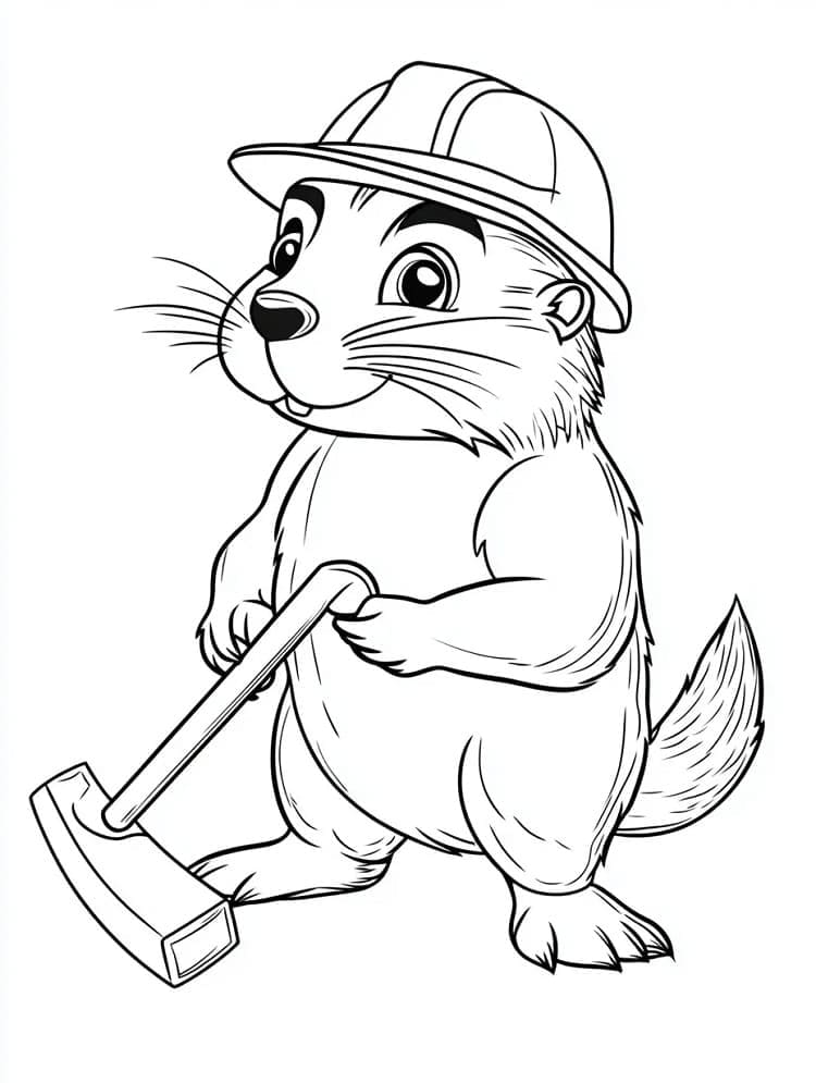 Berang-berang sedang bekerja