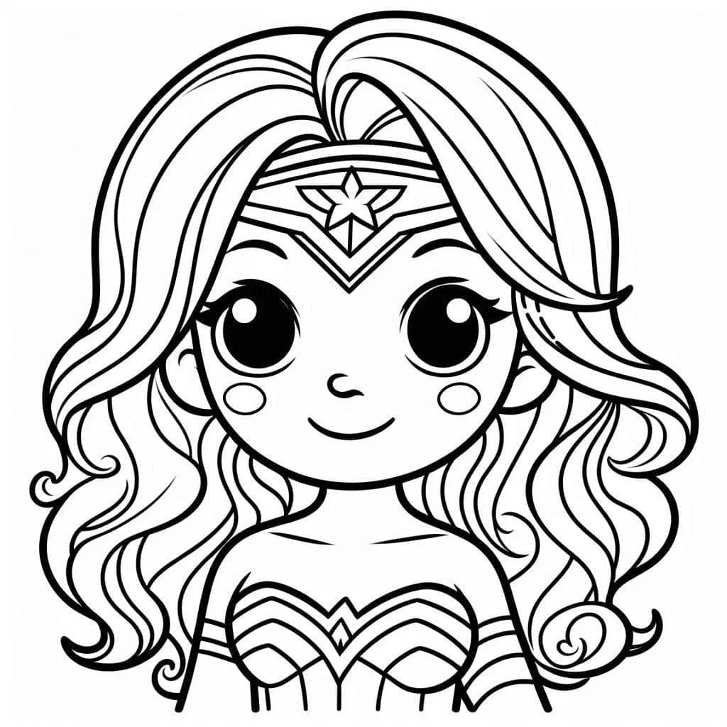 Buatlah gambar dasar Wonder Woman