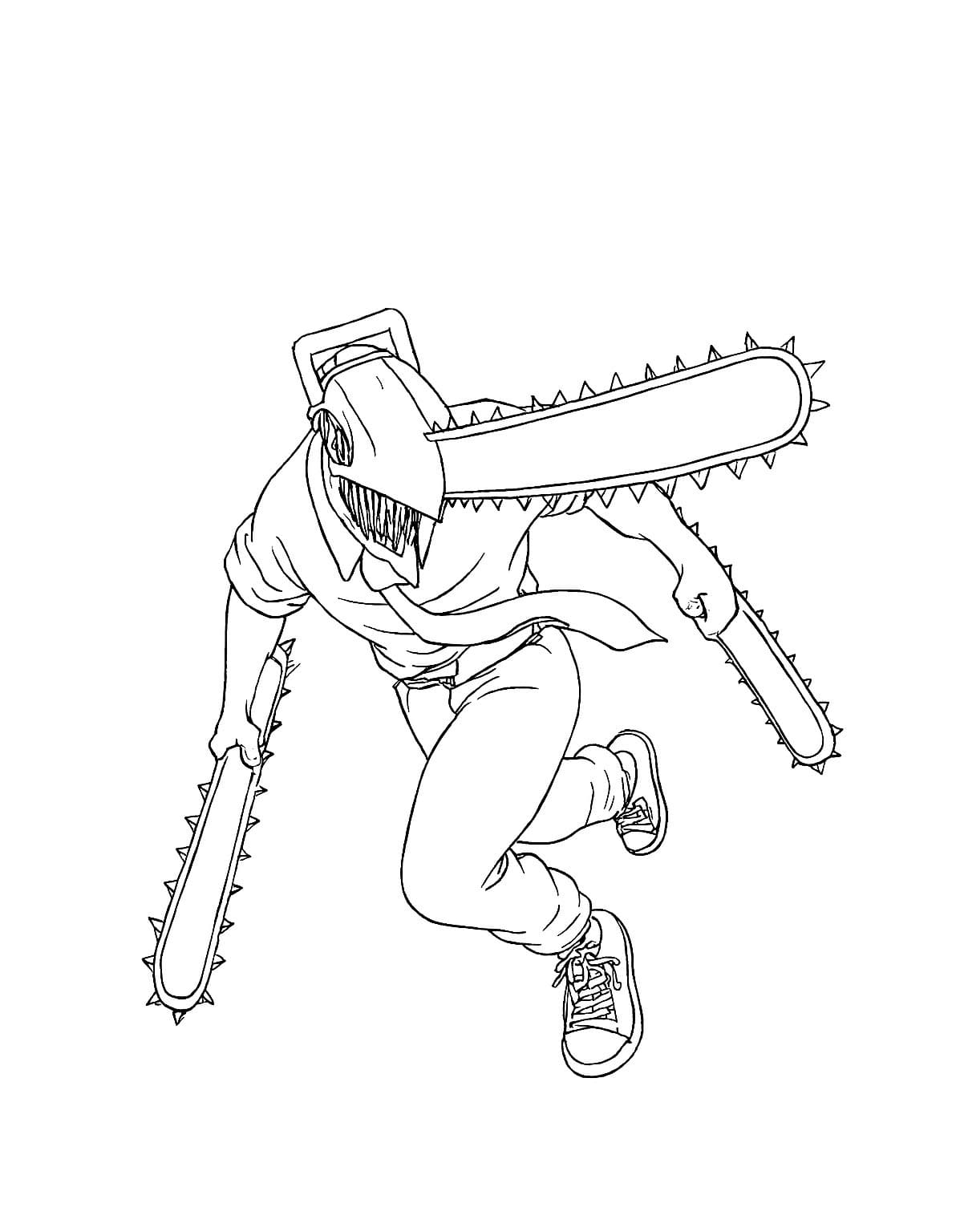 Chainsaw Man berlari