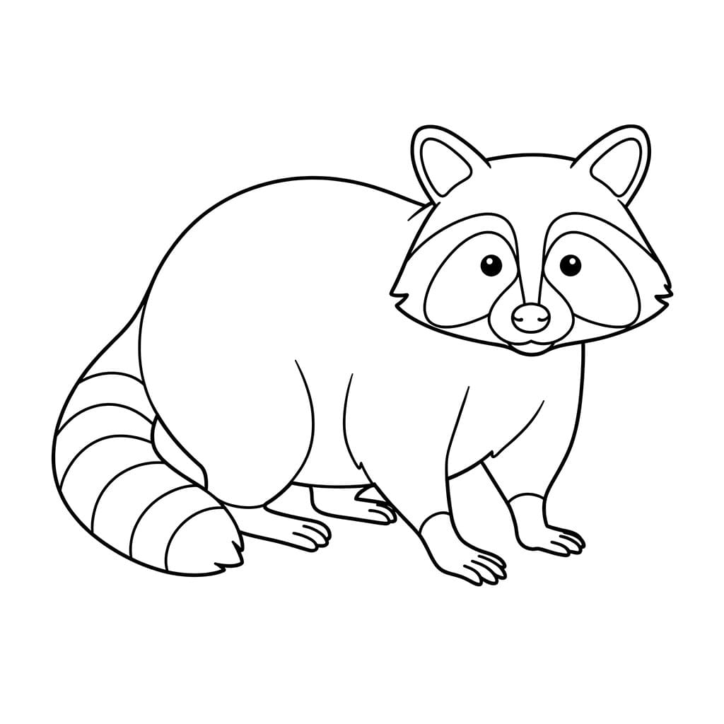 Gambar Rakun Sederhana