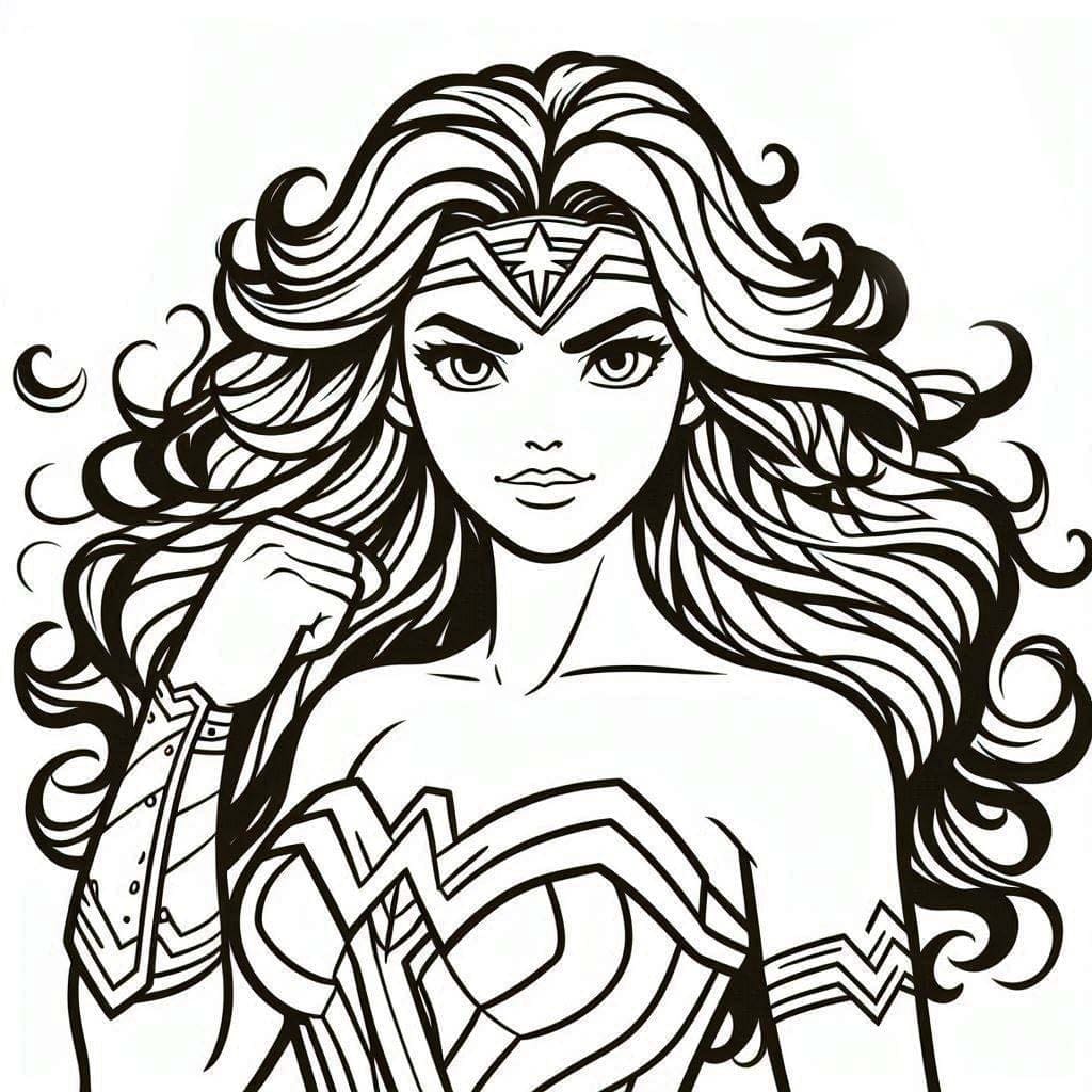 Gambar sederhana Wonder Woman