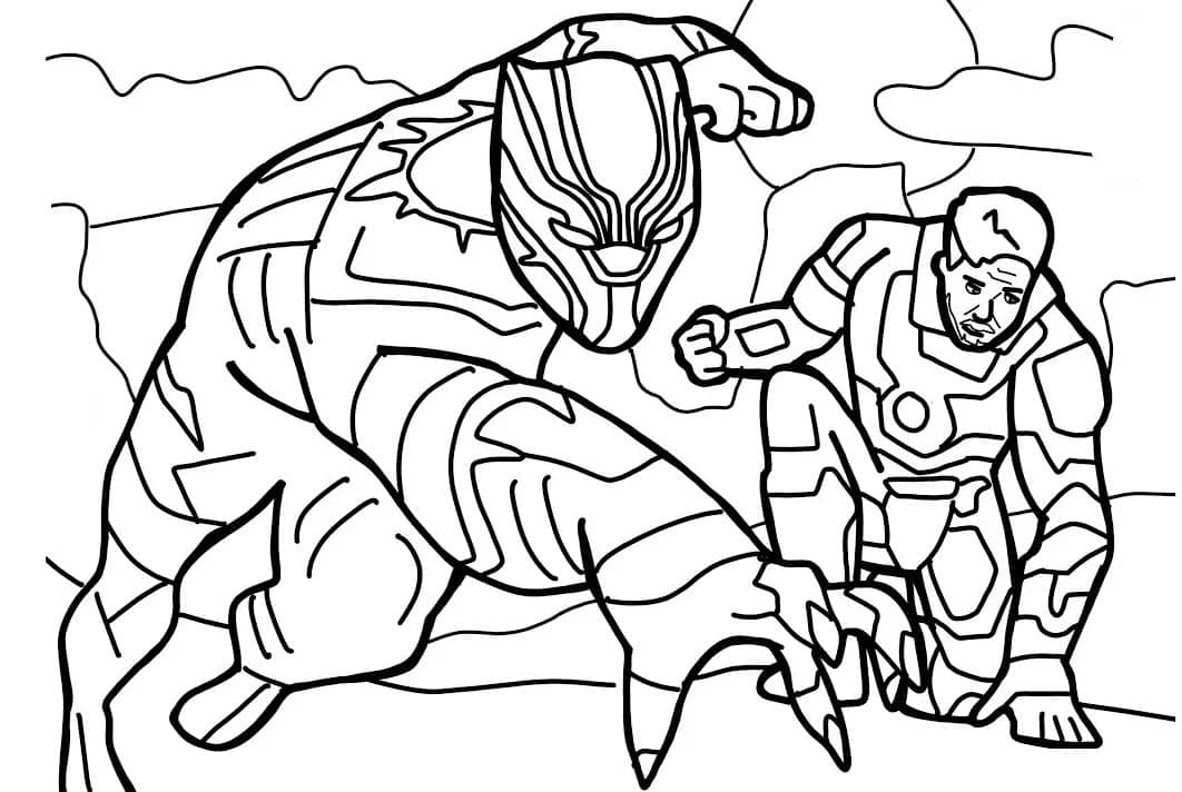 Gratis Black Panther dan Iron Man