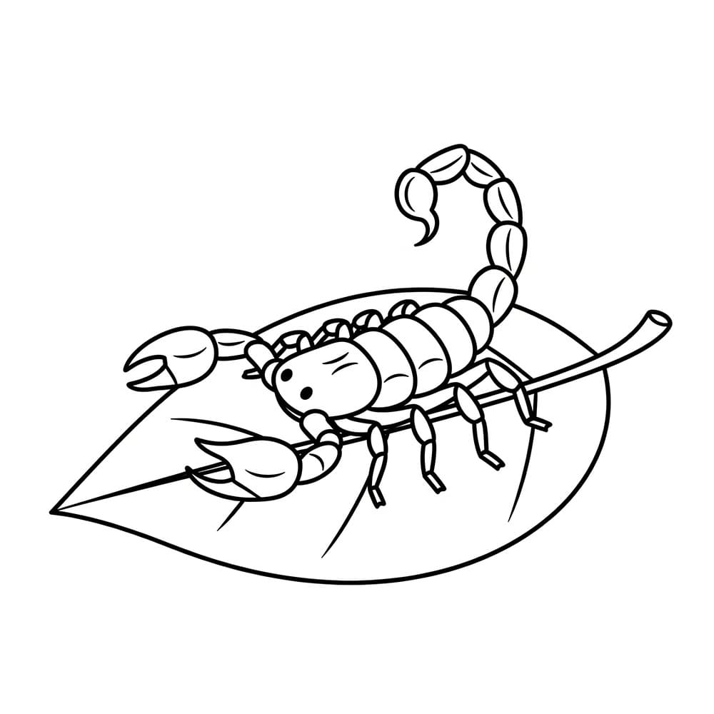 Kalajengking di atas daun