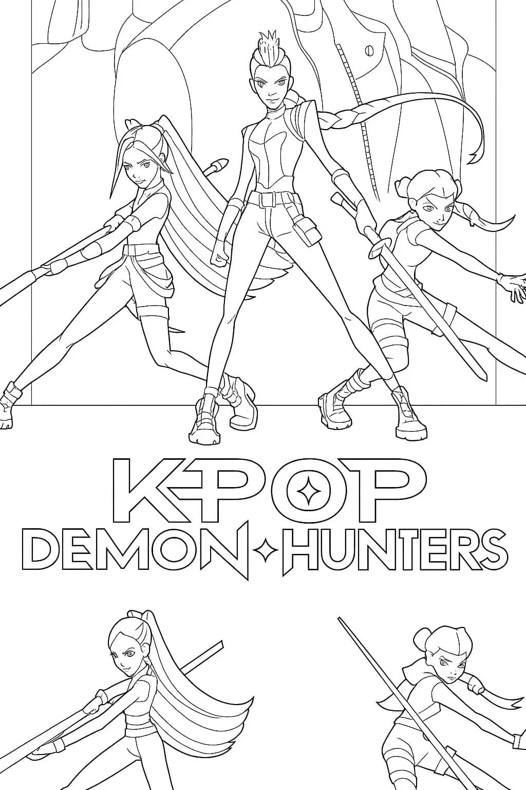 Kpop Demon Hunters Gratis untuk Dicetak