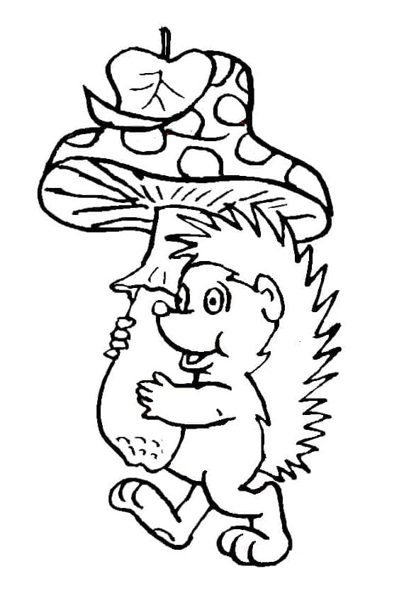 Landak Memegang Jamur gratis