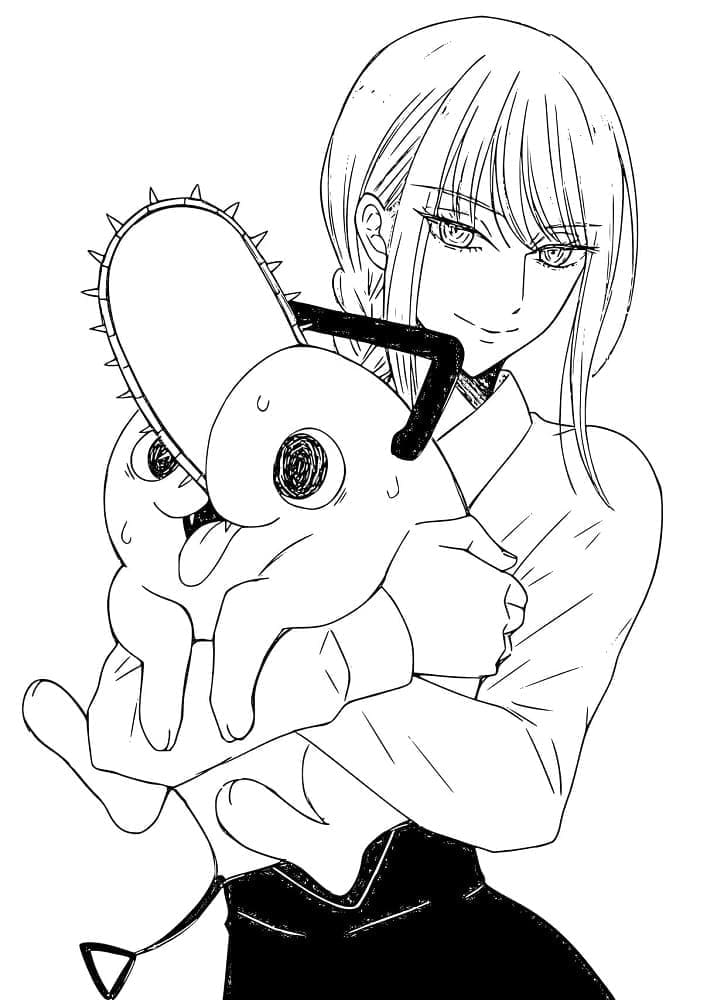 Makima And Pochita dari Chainsaw Man