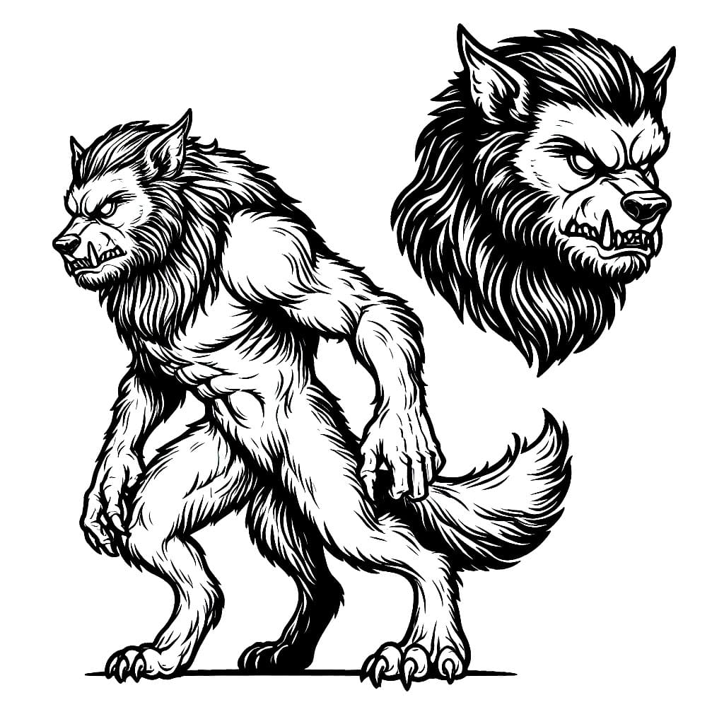 Manusia serigala dan kepala