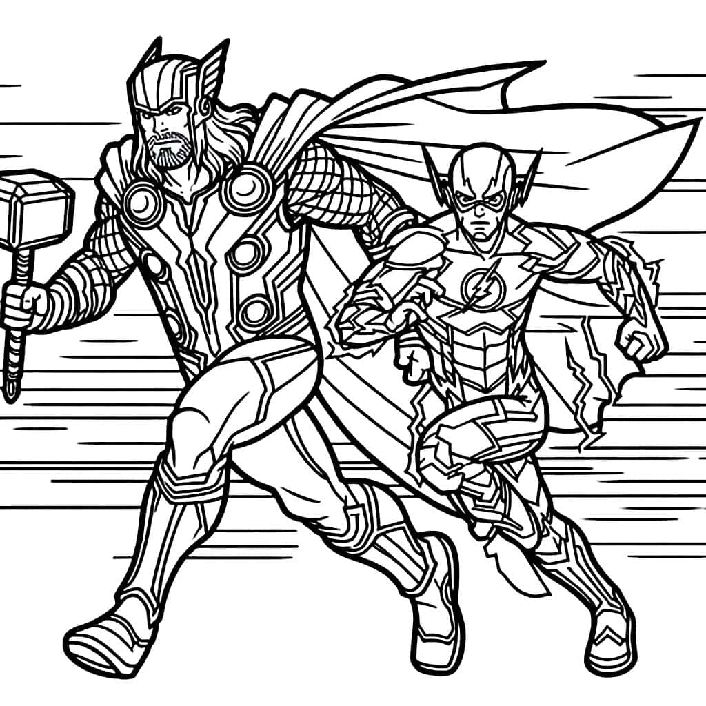 Thor berlari dengan Flash