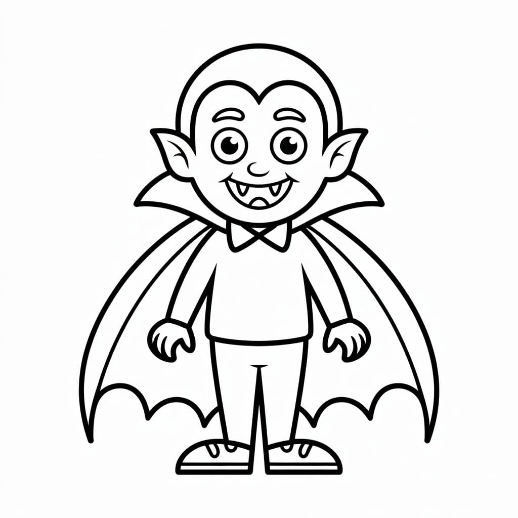 Vampir berdiri sambil tertawa