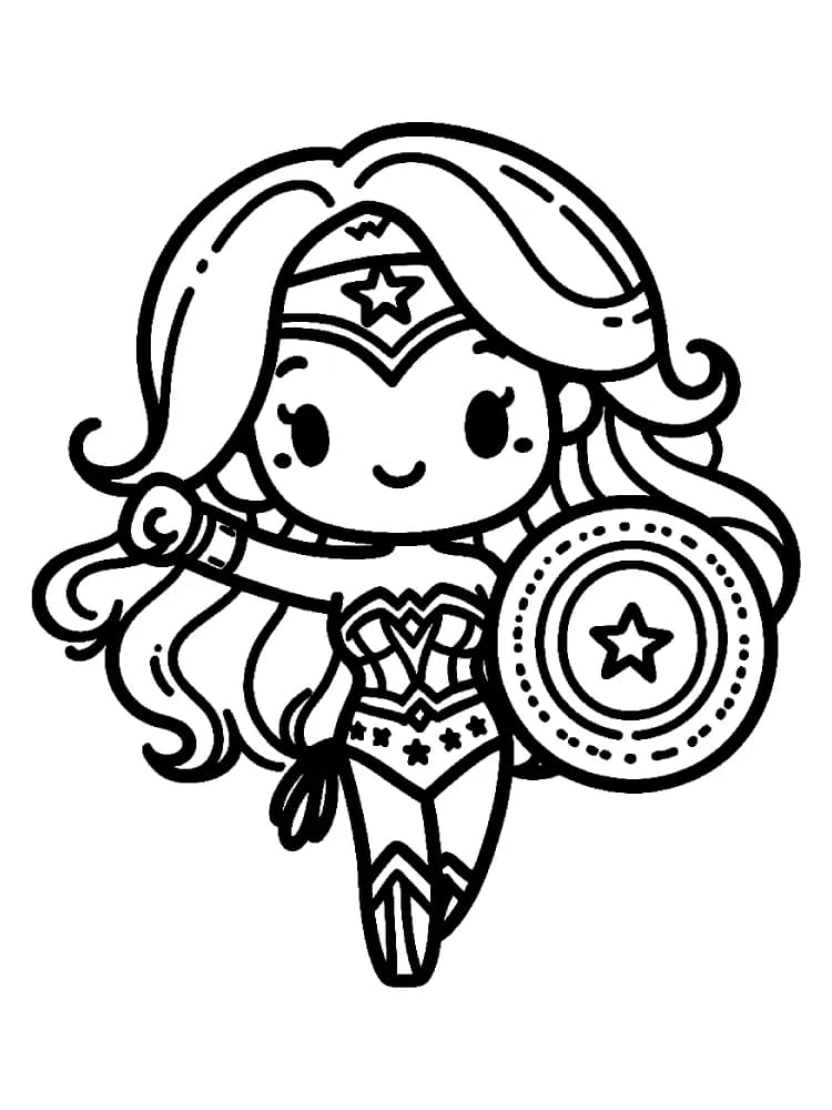 Wonder Woman chibi yang lucu