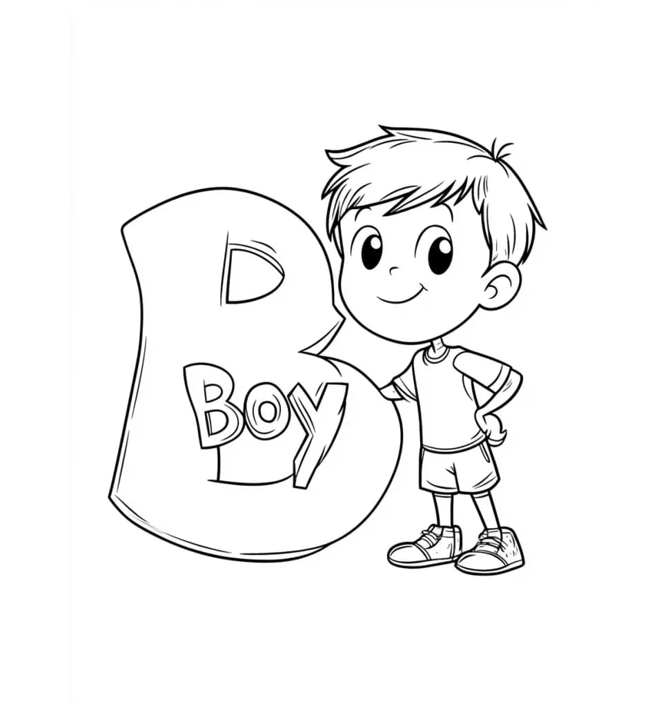 Anak laki-laki huruf B