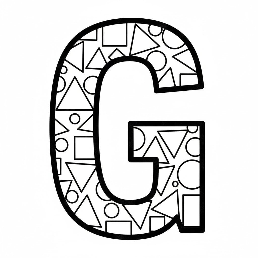 Bentuk Geometris Huruf G