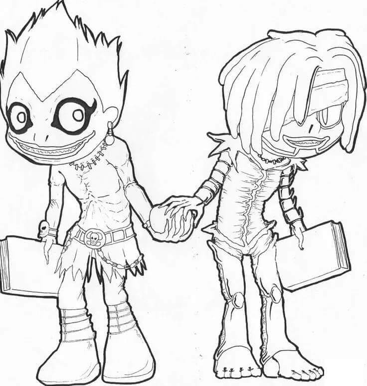 Chibi Ryuk dan Rem dari Death Note