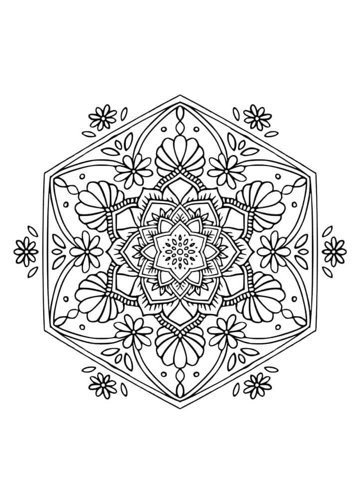 Desain Mandala Bunga Gratis