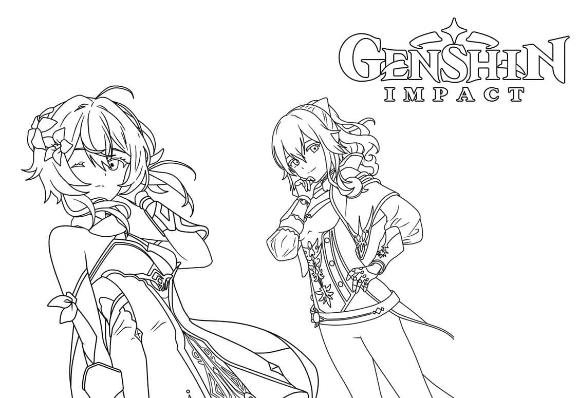 Genshin Impact Lumine dan Jean