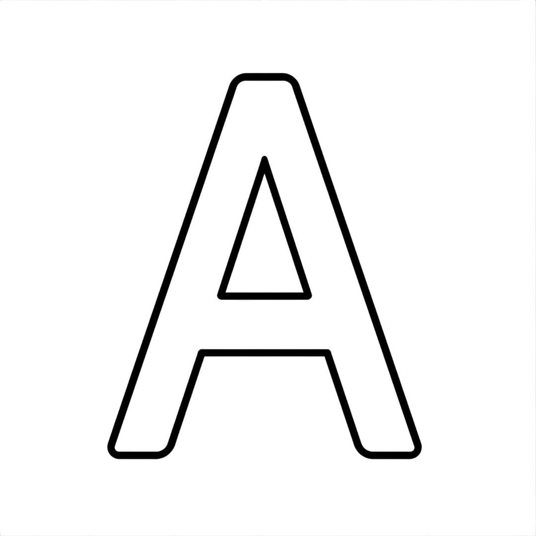 Huruf A sangat sederhana