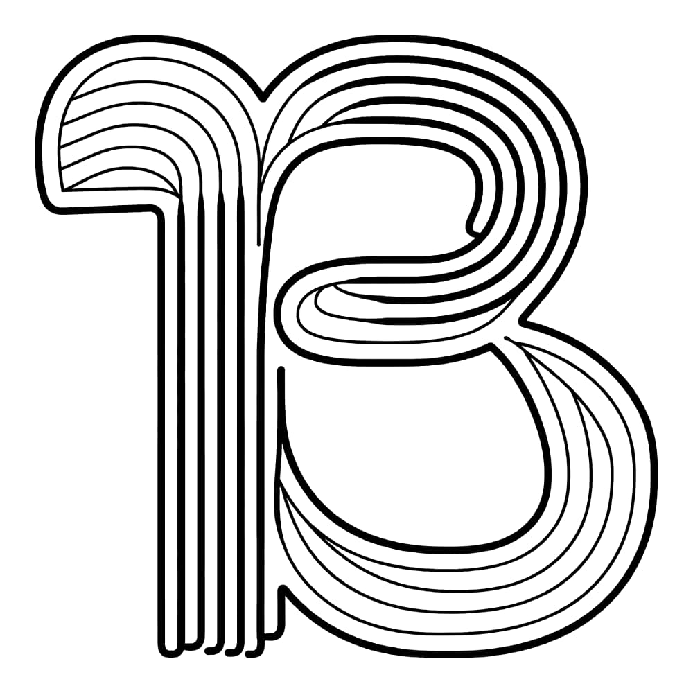 Huruf B yang Sangat Sederhana