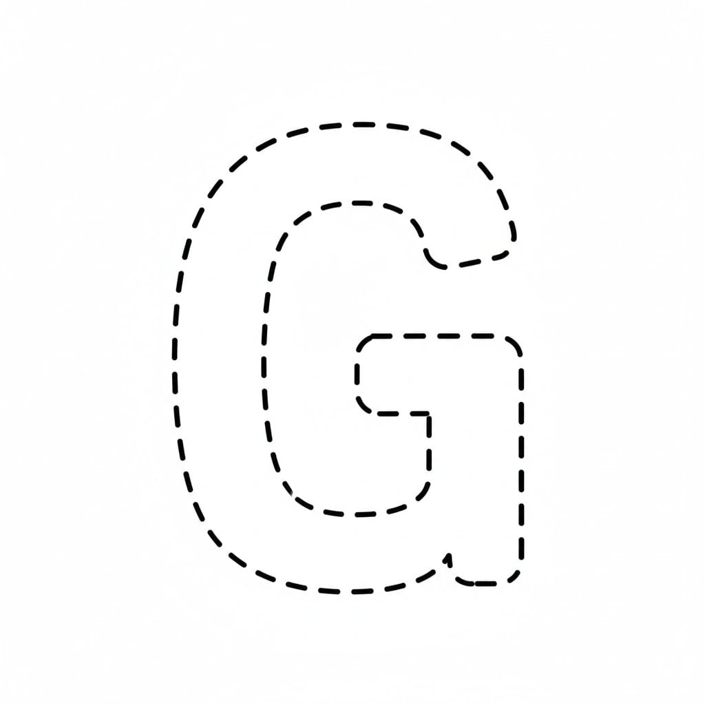 Huruf G Garis Putus-putus