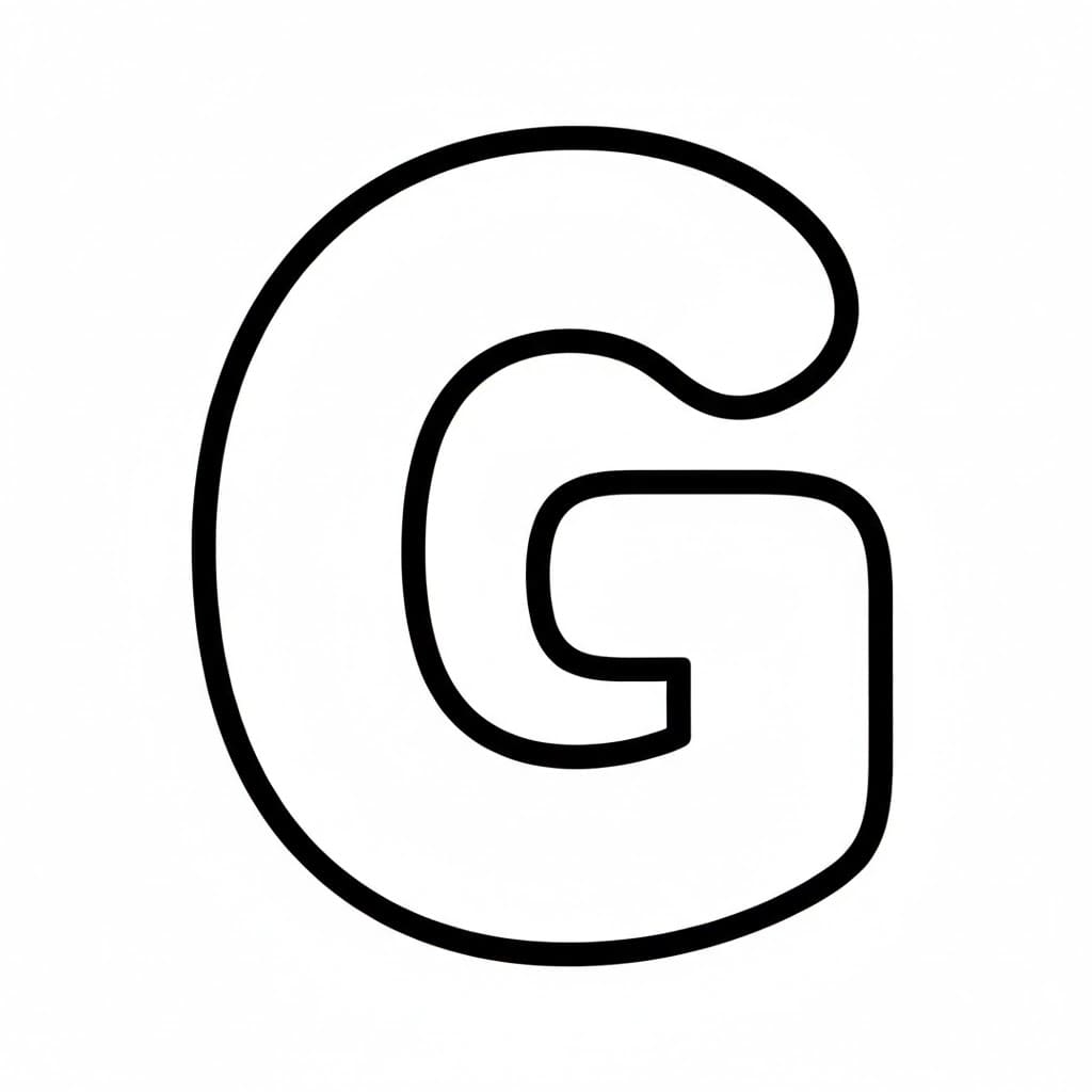 Huruf G Gaya Anak Chunky