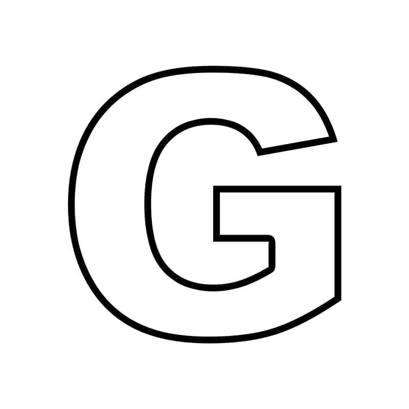 Huruf G Gratis untuk Dicetak
