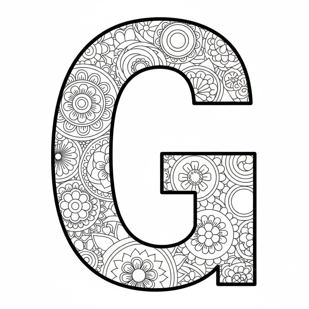 Huruf G Mandala