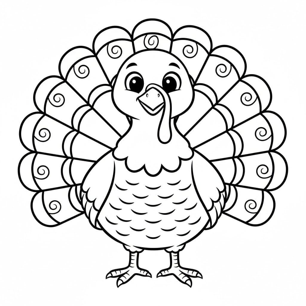 Kalkun berdiri dengan bangga