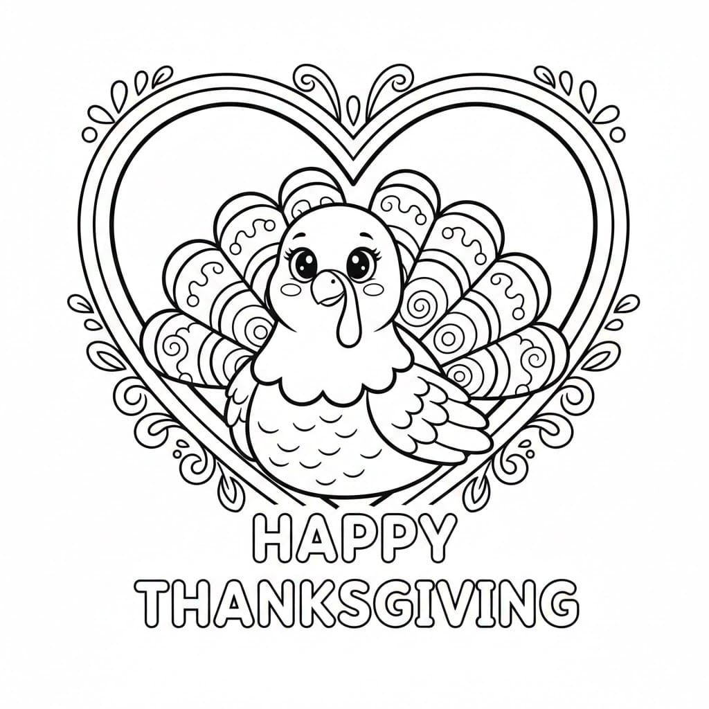 Kalkun dalam bingkai hati