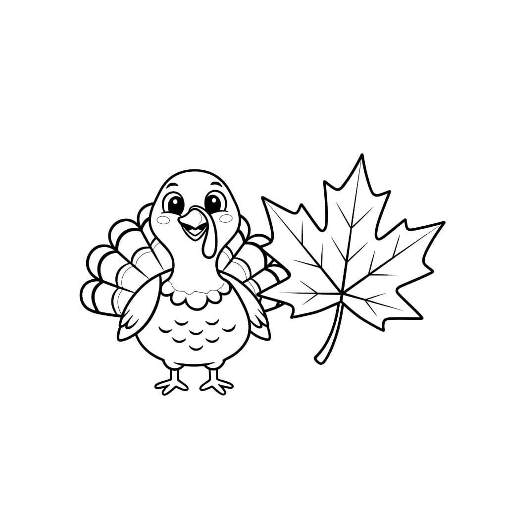 Kalkun dengan daun maple