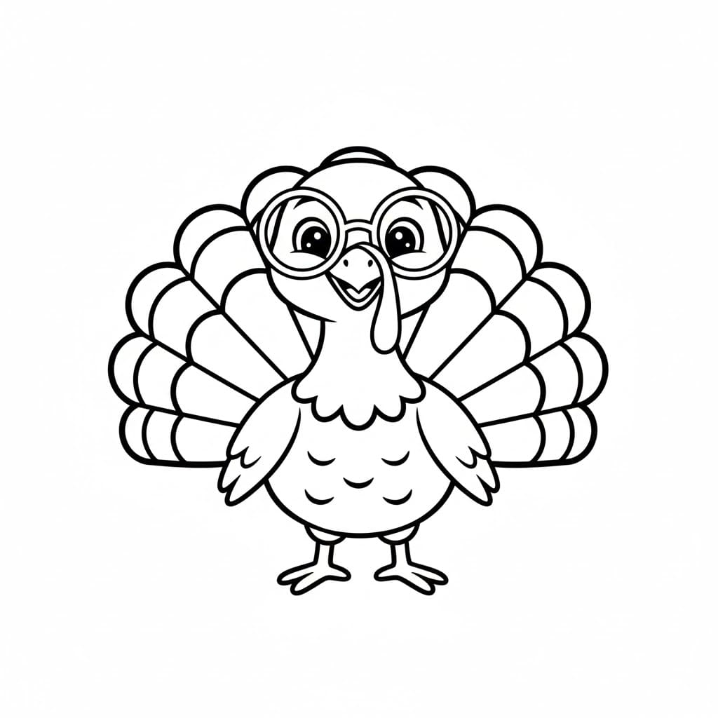 Kalkun dengan kacamata