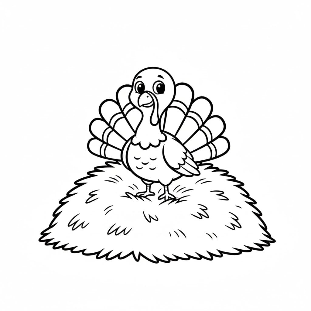 Kalkun di atas jerami