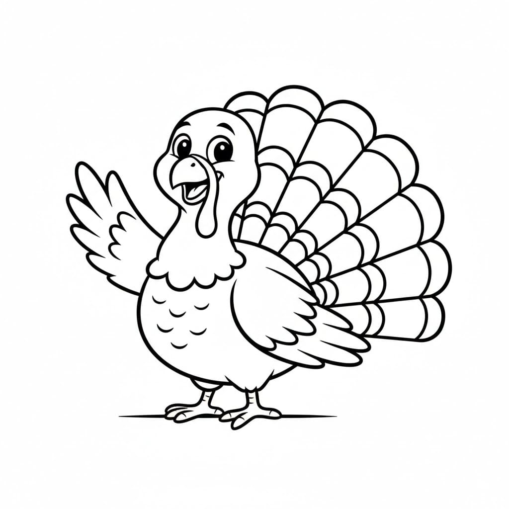 Kalkun mengepakkan sayapnya