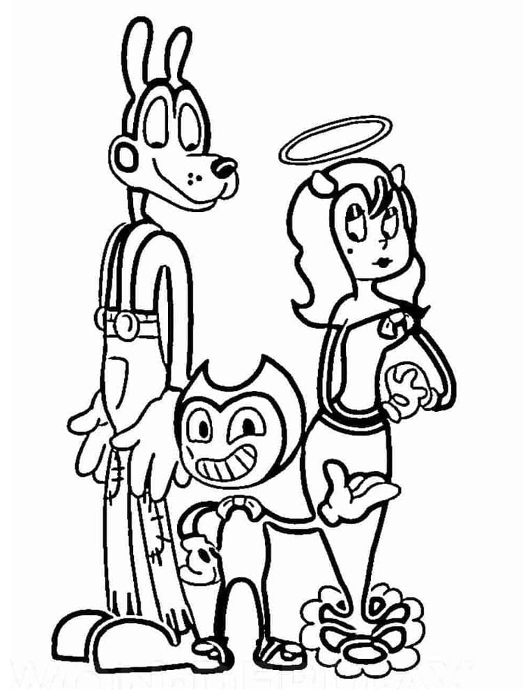 Karakter dari Bendy dan Mesin Tinta