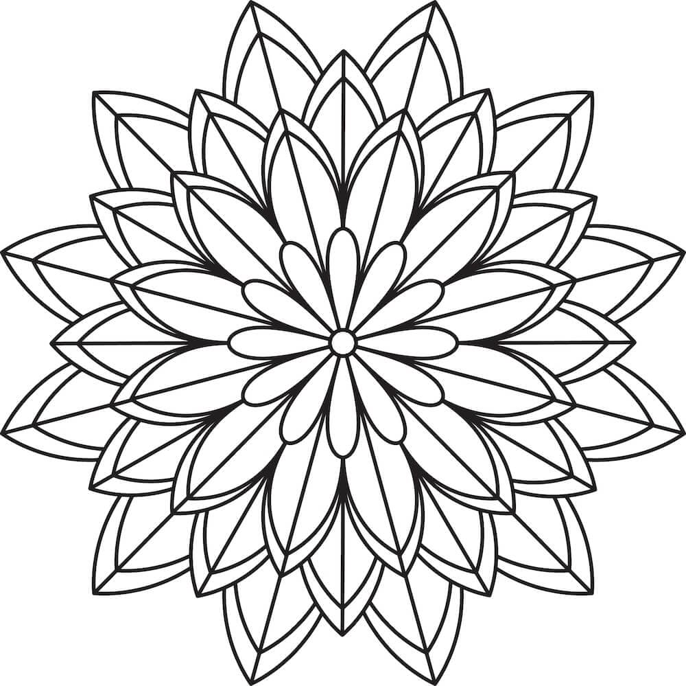 Mandala Bunga Gratis Gambar