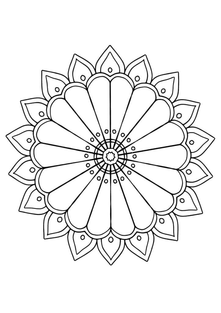 Mandala Bunga Gratis