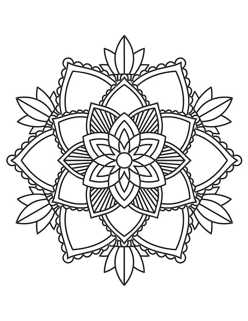 Mandala Bunga Mudah
