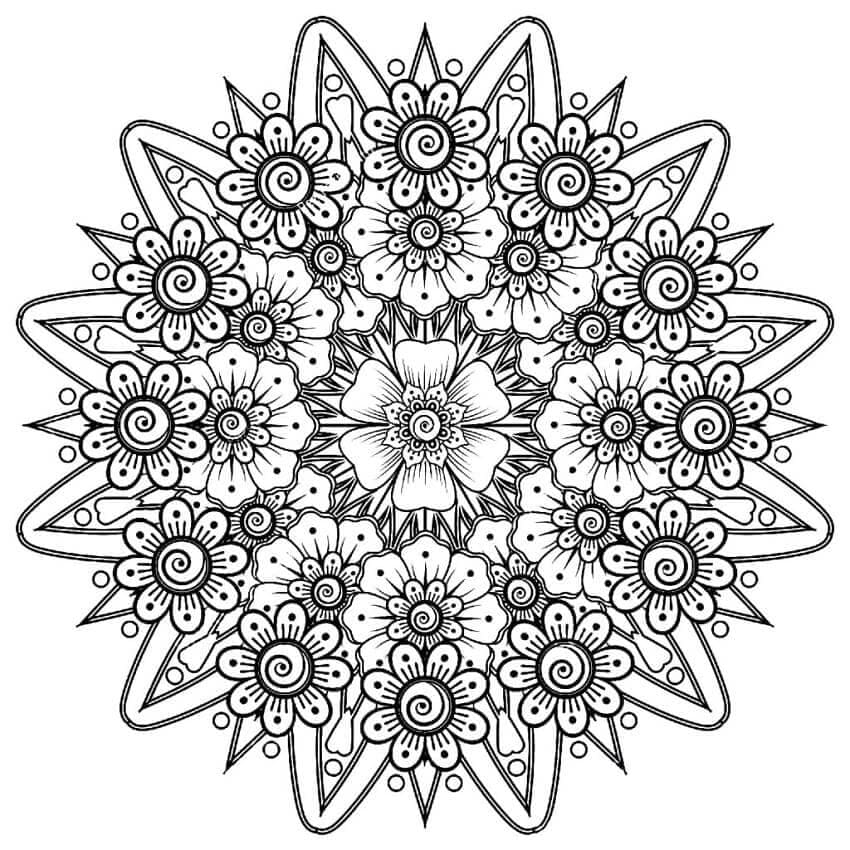 Mandala Bunga yang Menawan