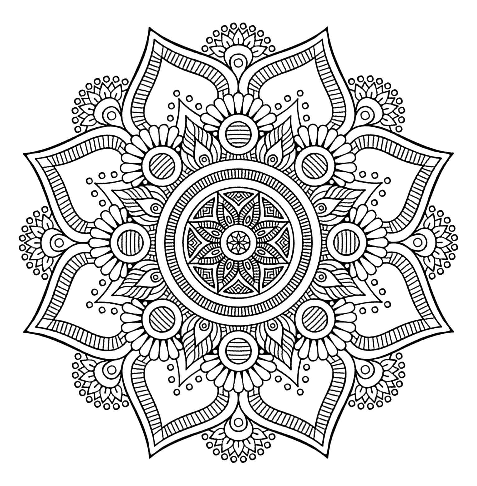 Mandala Membentuk Bunga Asli