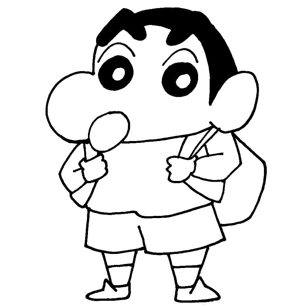 Menggambar Shin chan