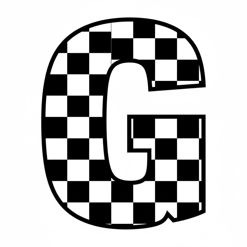 Pola Kotak-kotak Huruf G