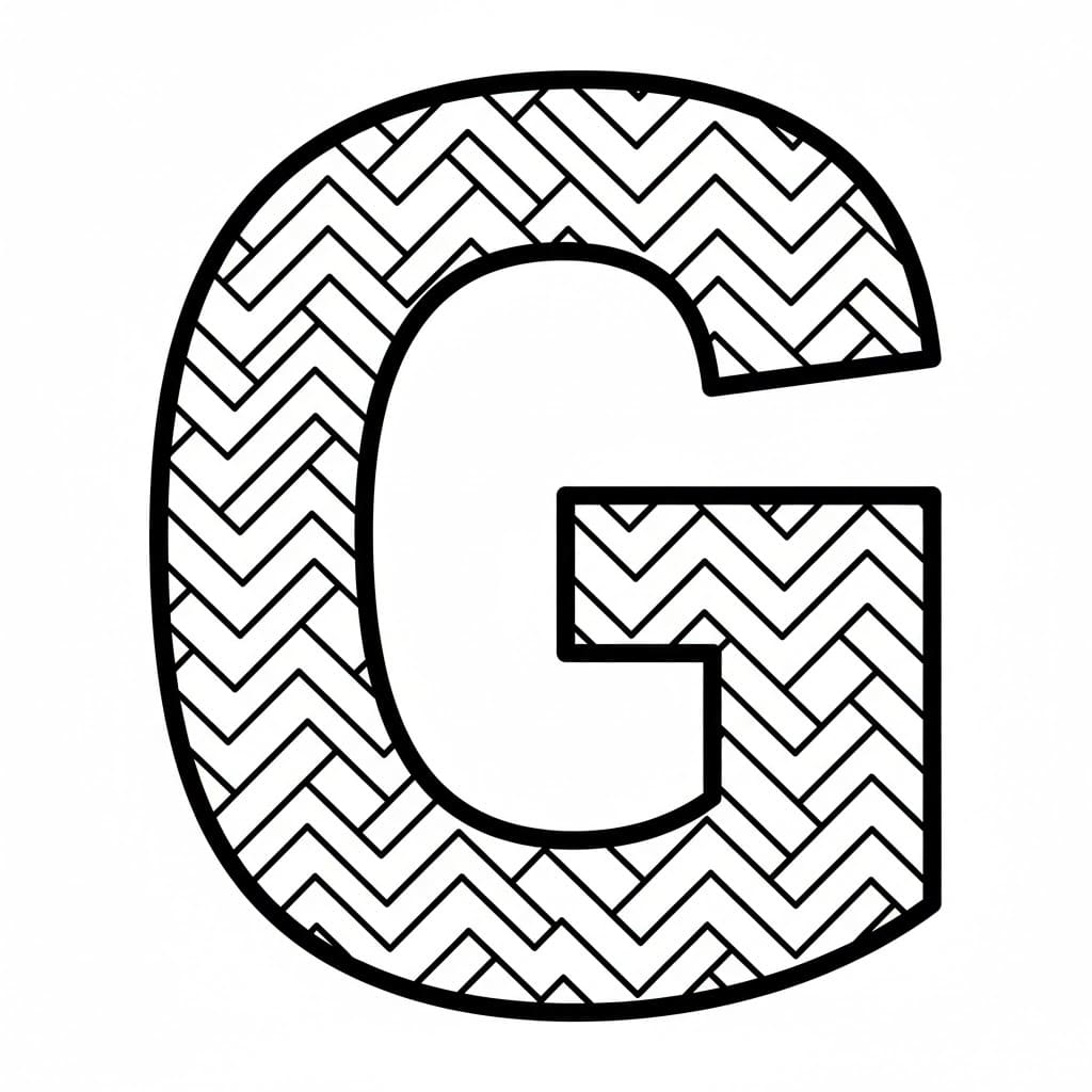 Pola Zigzag Huruf G