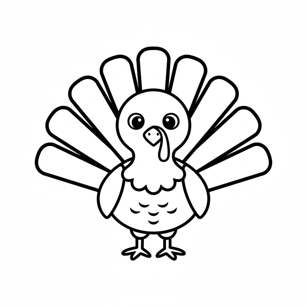 Potongan bulu kalkun sederhana