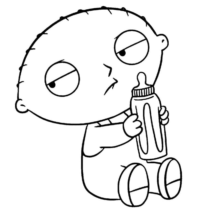 Stewie dengan Botol Susu