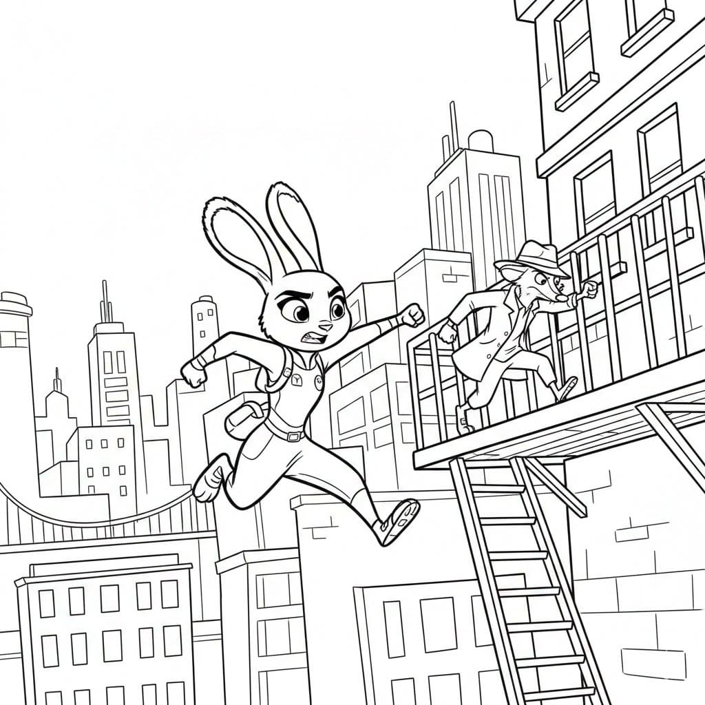 Adegan Kejar-kejaran Judy