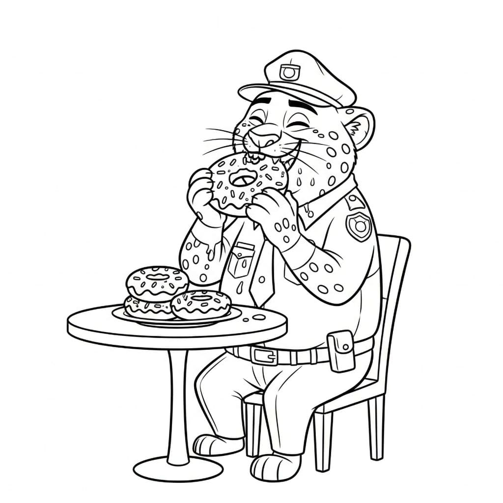 Clawhauser Makan Donat