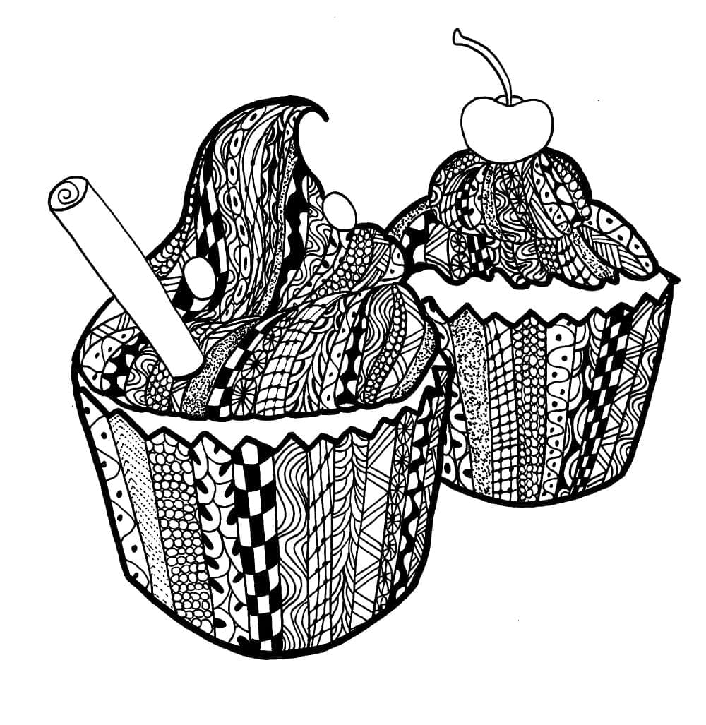 Cupcakes Zentangle